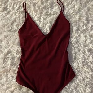 Maroon bodysuit